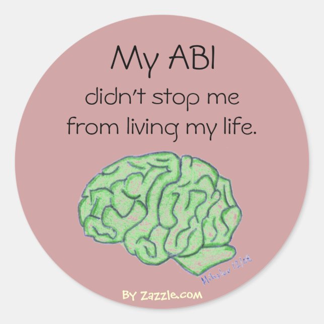 "My ABI didn't stop me" sticker (Front)