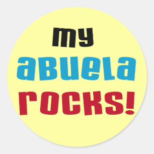 My Abuela Rocks T-shirts and Gifts Classic Round Sticker