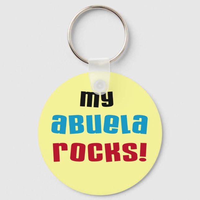 My Abuela Rocks T-shirts and Gifts Key Ring (Front)