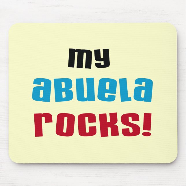 My Abuela Rocks T-shirts and Gifts Mouse Mat (Front)