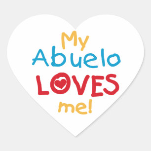 My Abuelo Loves Me T shirts and Gifts Heart Sticker