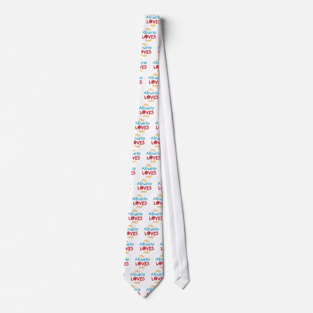 My Abuelo Loves Me T shirts and Gifts Tie (Front)