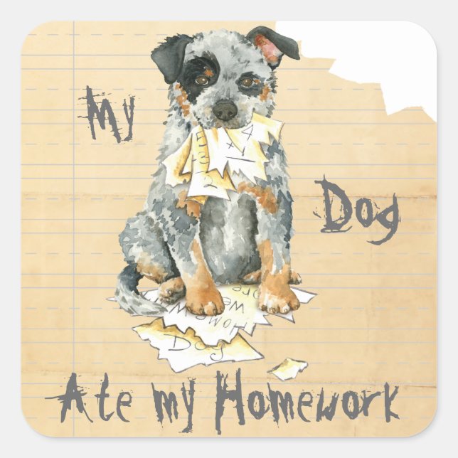My ACD Ate My Homework Square Sticker (Front)