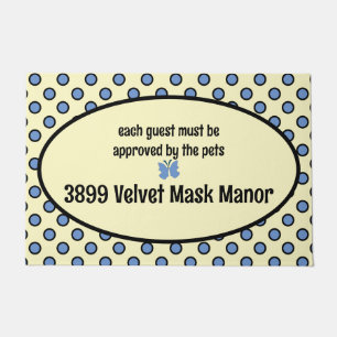 My Address on a Pet Friendly  Doormat