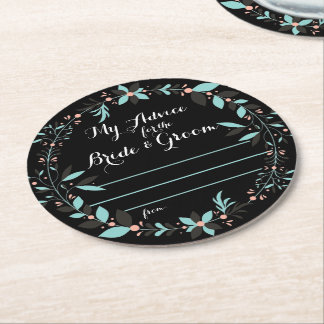 My Advice for the Bride and Groom Round Paper Coaster
