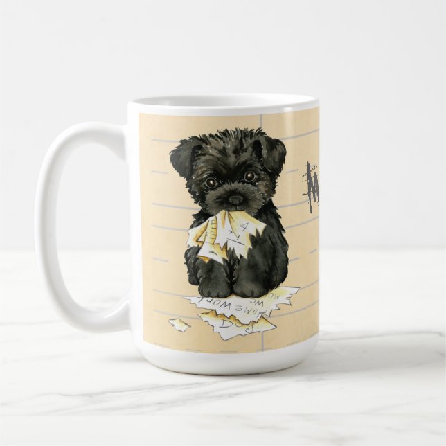 My Affenpinscher Ate My Homework Coffee Mug (Left)