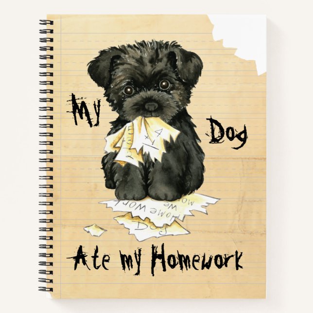My Affenpinscher Ate My Homework Notebook (Front)