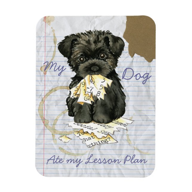 My Affenpinscher Ate My Lesson Plan Magnet (Vertical)