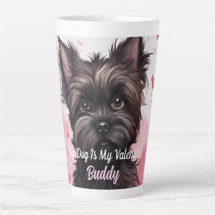 My Affenpinscher Dog Is My Valentine Personalised Latte Mug