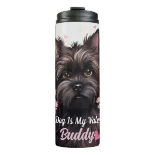 My Affenpinscher Dog Is My Valentine Personalised Thermal Tumbler