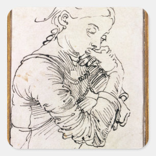 My Agnes', Durer's wife depicted as a girl, 1494 Square Sticker