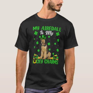 My Airedale Is My Lucky Charms Airedale Dog St Pat T-Shirt