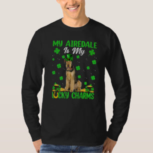 My Airedale Is My Lucky Charms Airedale Dog St Pat T-Shirt