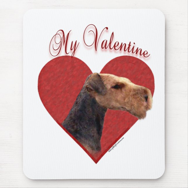 My Airedale Terrier Valentine Mouse Mat (Front)