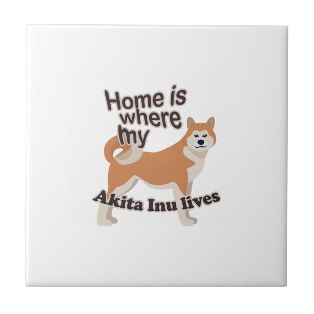 My Akita Inu Tile (Front)