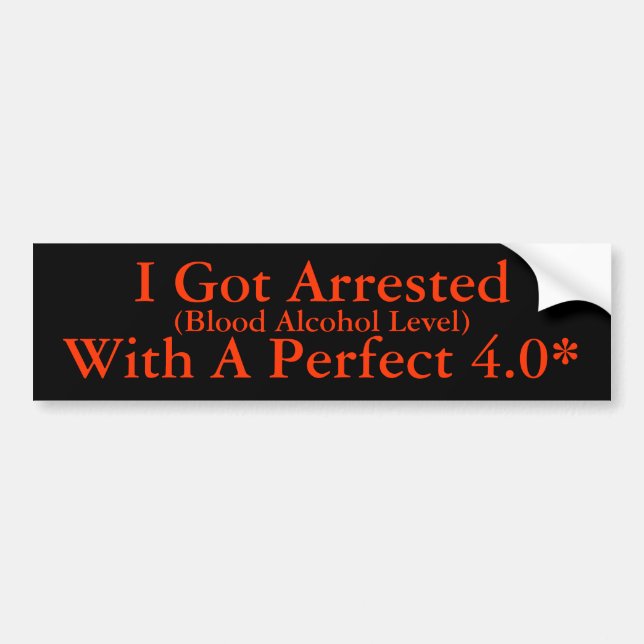 My Alcohol GPA Bumper Sticker (Front)