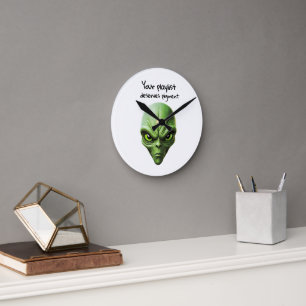 "My alien and My playlist" music vibes design Round Clock