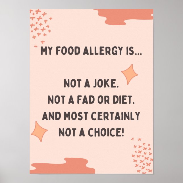 My Allergy Is Not A Joke Poster (Front)