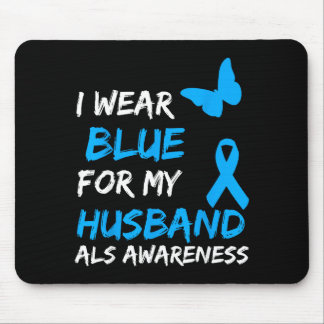 My Als Awareness Blue Husband Mouse Mat