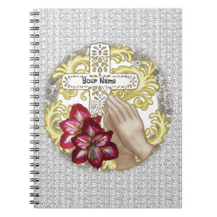 My Amaryllis Christian Cross Notebook