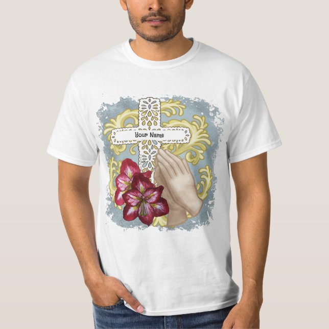 My Amaryllis Christian Cross T-Shirt (Front)