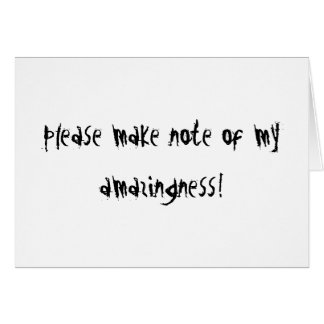 "My Amazingness"