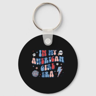 My American Girl Era Retro 4th Of July Fourth Groo Key Ring