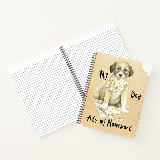 My Anatolian Ate my Homework Notebook (Inside)