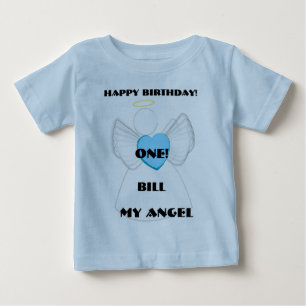 My Angel 1st Birthday-Customise Baby T-Shirt