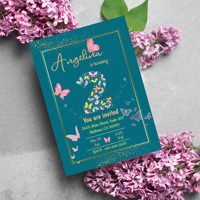 My angel is turning two: my butterfly's birthday invitation (Creator Uploaded)