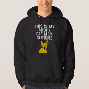 My Angry Cat Mum Costume Sphynx Retro 80s Eighties Hoodie