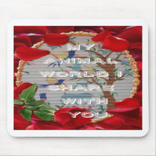My Animal World: Beautiful Tree and Bird Design Mouse Mat