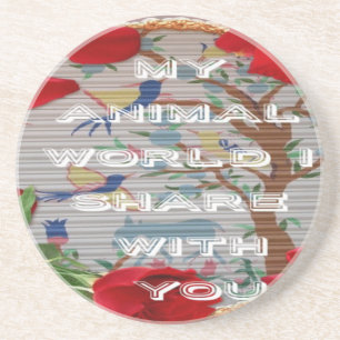 My animals world valentine.png coaster