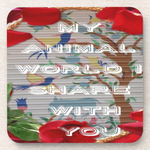 My animals world valentine.png coaster