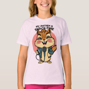 My Anthem Is Snack-Time Funny Punk Squirrel Microp T-Shirt