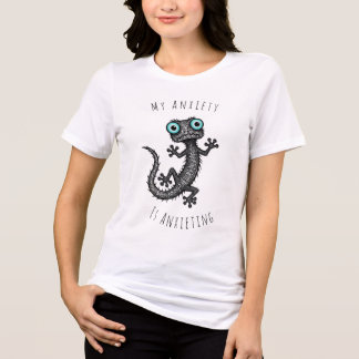 My Anxiety is Anxieting funny Gecko T-Shirt Tri-Blend Shirt