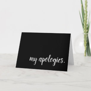 my apologies card