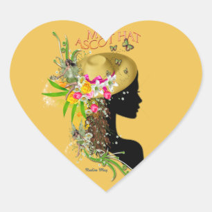 My Ascot Hat Heart Sticker