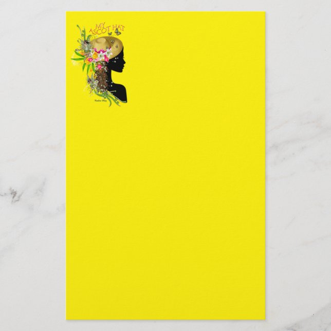 My Ascot Hat party Stationery (Front)