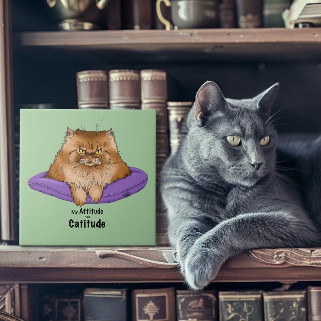 My Attitude has Catitude Tile (Creator Uploaded)