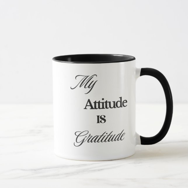 My Attitude is Gratitude Coffee Mug (Left Handed) (Right)