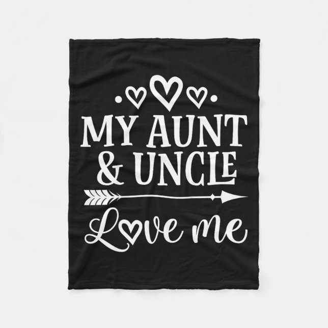 My Aunt And Uncle Love Me Niece  Fleece Blanket (Front)
