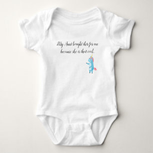 My Aunt Cool Unicorn Humour Jumper Child Baby Bodysuit