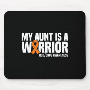 My Aunt Is A Warrior Orange Ribbon Rsdcrps Awarene Mouse Mat