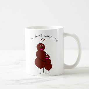 My Aunt Loves Me Cute Aunt and Child Ant Cartoon Coffee Mug