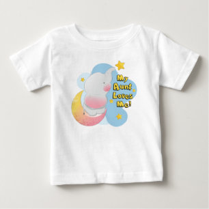 My Aunt Loves Me Elephant Baby T-Shirt