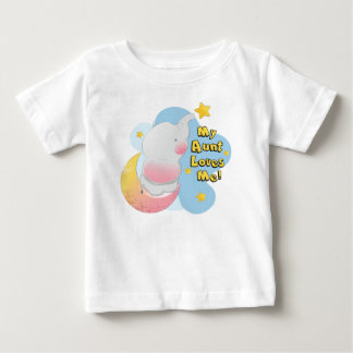 My Aunt Loves Me Elephant Baby T-Shirt