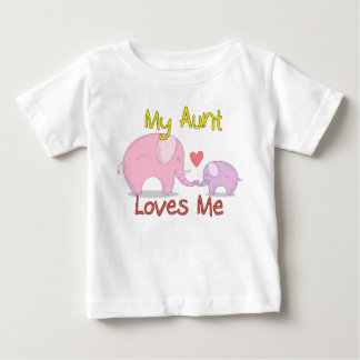 My Aunt Loves Me Elephant Baby T-Shirt