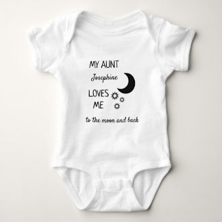 My Aunt loves me to the moon and back baby grow Baby Bodysuit