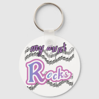 My Aunt Rocks Tshirts and Gifts Key Ring